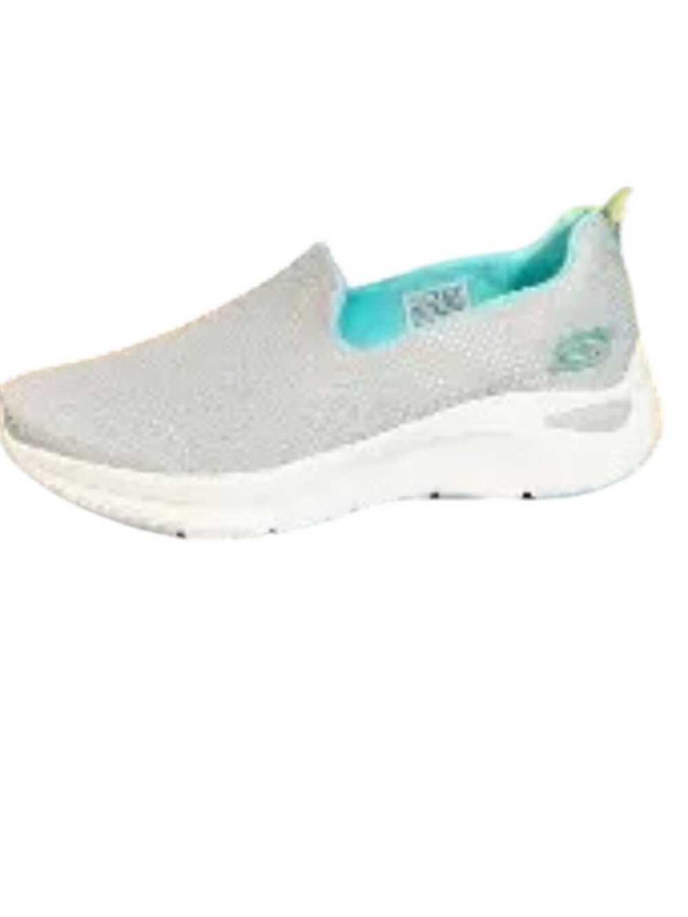 Skechers Women's Arch Comfort Slip-On Sneakers Gray Turquoise (Style SN 56126)
